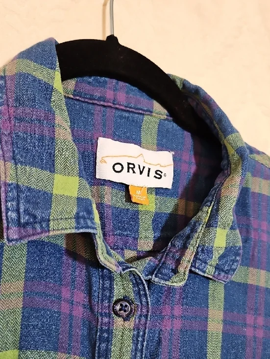 Orvis Green & Blue Plaid Long-Sleeve Button-Down Shirt - Picture 2 of 11